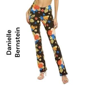 Danielle Bernstein‎ Women’s Floral Scoop Front Flared Pants - Size 10